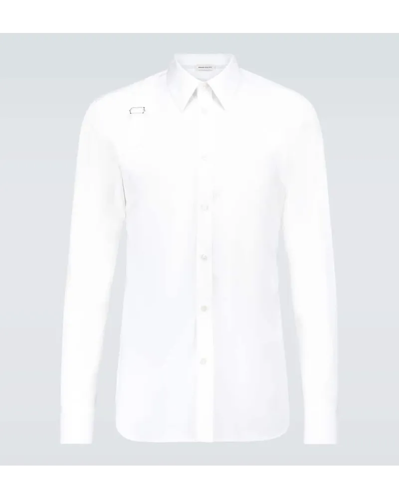 Alexander McQueen Camicia Harness in popeline Bianco