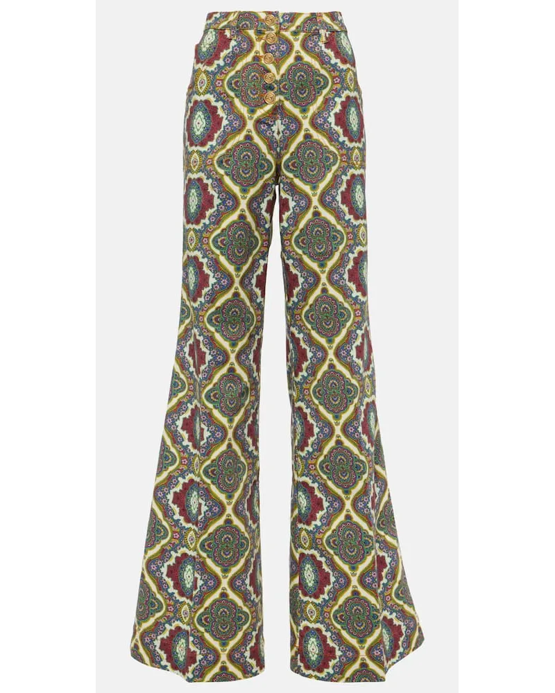 Etro Jeans a gamba larga e vita alta Arancione