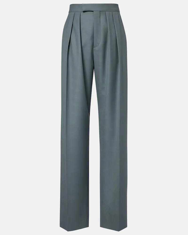 Chloé Chloé Pantaloni dritti in lana vergine Verde