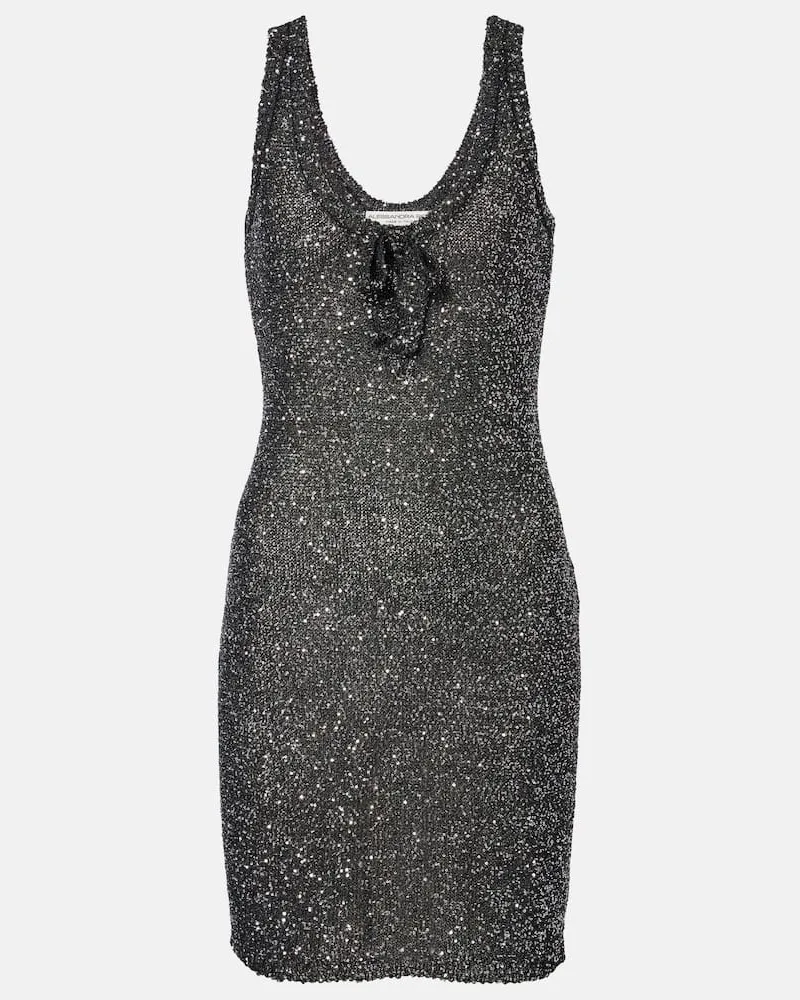 Alessandra Rich Abito corto con paillettes Nero