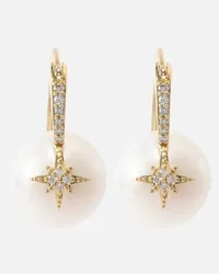 Sydney Evan Orecchini Starburst in oro 14kt con diamanti e perle Oro