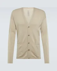 Rick Owens Cardigan Peter in lana e cotone Bianco