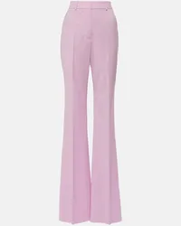 SPORTMAX Pantaloni flared Hangar in lana vergine Rosa