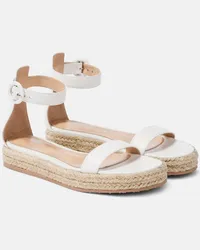 Gianvito Rossi Sandali espadrillas con platform in pelle Bianco