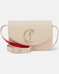 Christian Louboutin Borsa a tracolla Loubi54 Small in pelle Beige