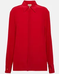 TOD'S Camicia in seta crêpe de chine Rosso