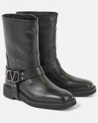 Valentino Garavani Stivali biker VLogo Signature in pelle Nero