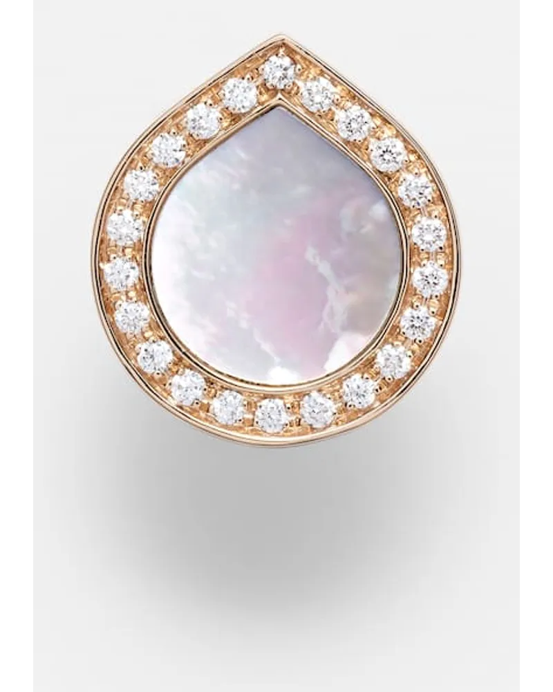 Repossi Orecchino singolo Antifer in oro rosa 18 kt con madreperla e diamanti Oro