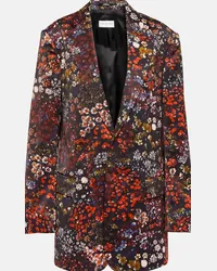 Dries van Noten Blazer in misto cotone con stampa Multicolore