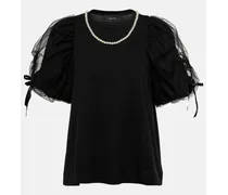 Top in jersey e tulle