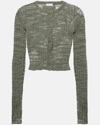 Acne Studios Cardigan in misto lino Verde