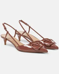 Valentino Garavani Pumps VLogo Signature 40 in vernice Marrone