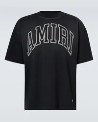 Amiri T-shirt Appliqué in cotone Nero