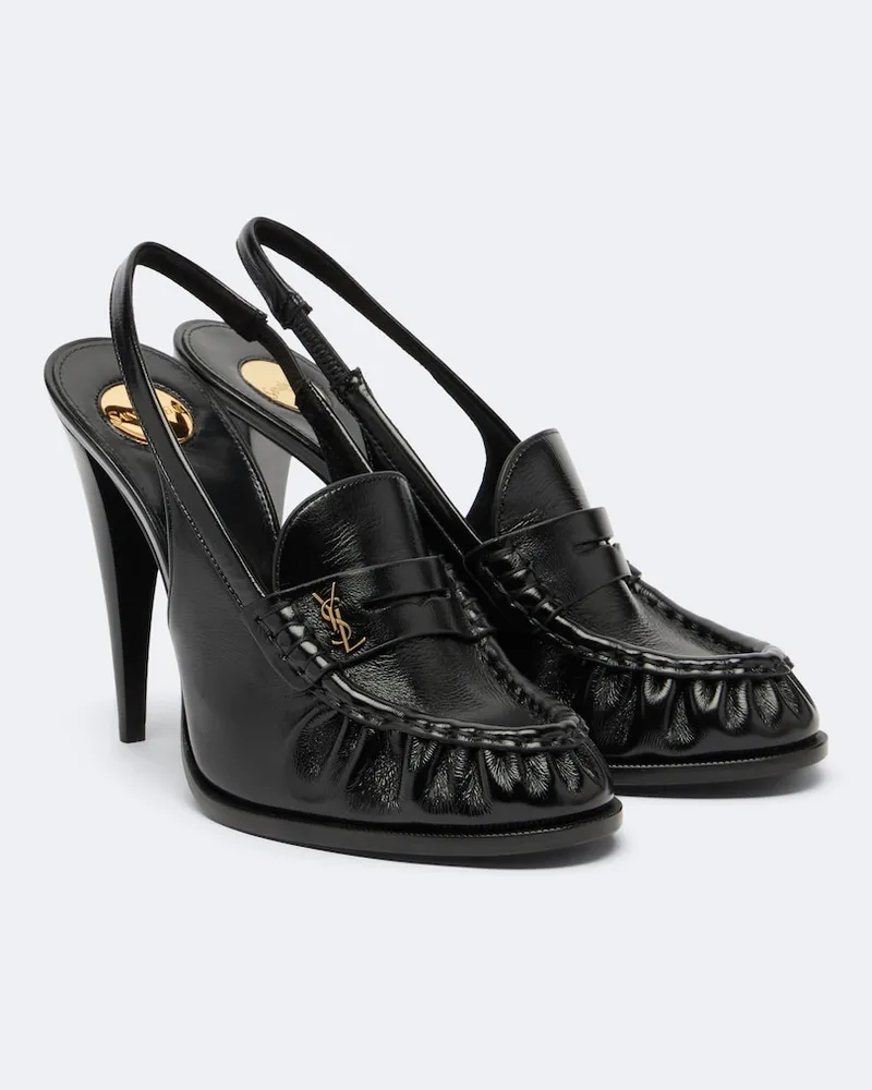 Saint Laurent Pumps slingback Le Loafer in pelle Nero