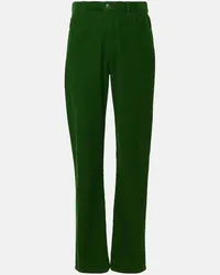 The Row Pantaloni regular Carlind in velluto di cotone a coste Verde