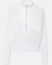 Varley Pullover Aurora in cotone con zip Bianco