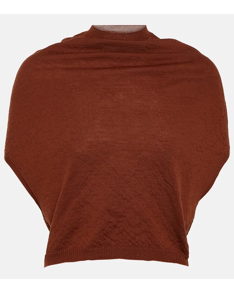 Rick Owens Top in lana vergine Rosso