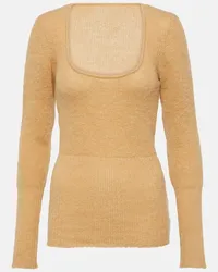 Jacquemus Pullover Dao in maglia a coste Beige