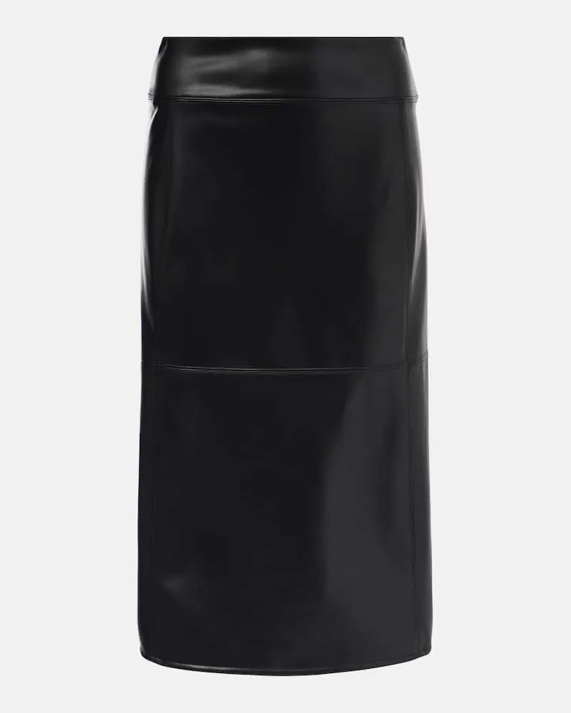 Max Mara Gonna midi in similpelle Nero
