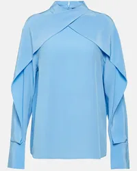 Joseph Blusa Bailie in seta Blu