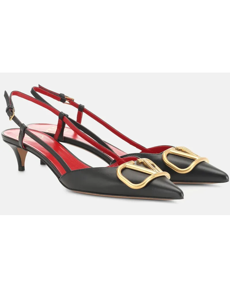 Valentino Garavani Pumps slingback VLogo in pelle Nero