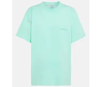 Balenciaga T-shirt in cotone con logo Verde