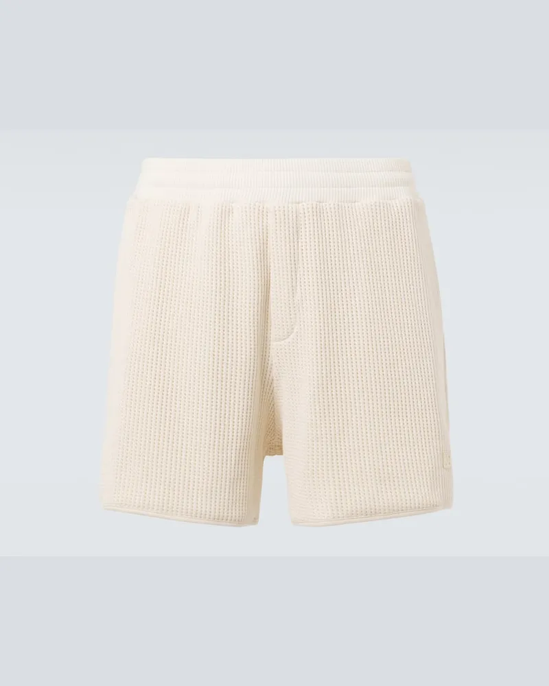 Wales Bonner Shorts Song in jersey di cotone Bianco