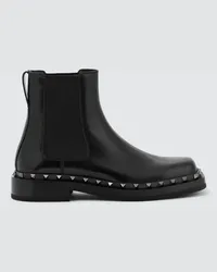 Valentino Garavani Stivaletti Chelsea M-Way Rockstud in pelle Nero