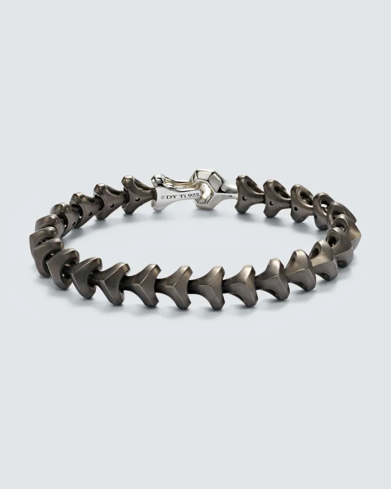David Yurman Bracciale Armory® in argento sterling e titanio Argento