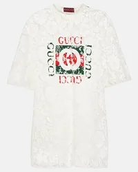 Gucci Top Interlocking G in pizzo Bianco