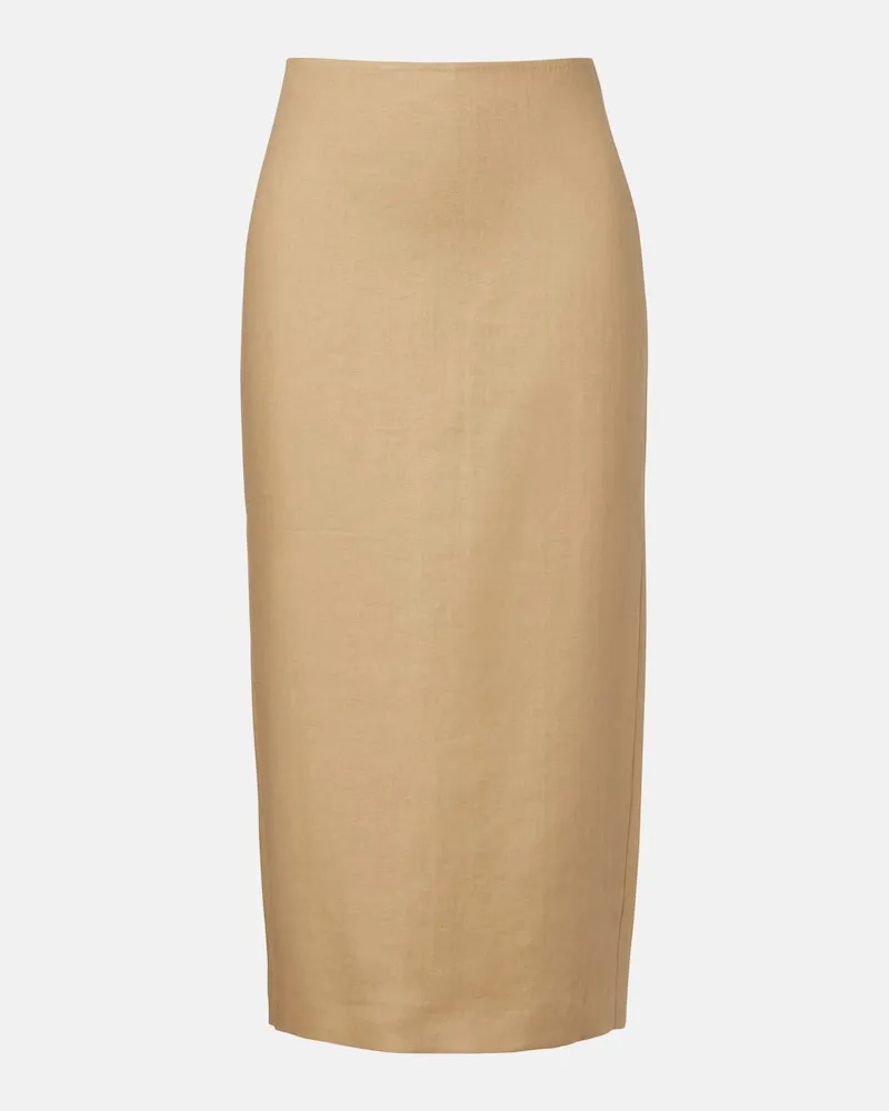 Max Mara Gonna a matita Veranda in lino Beige