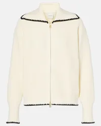 Varley Cardigan Sibley con zip Bianco