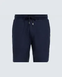 Frescobol Carioca Shorts Augusto in spugna di misto cotone Blu