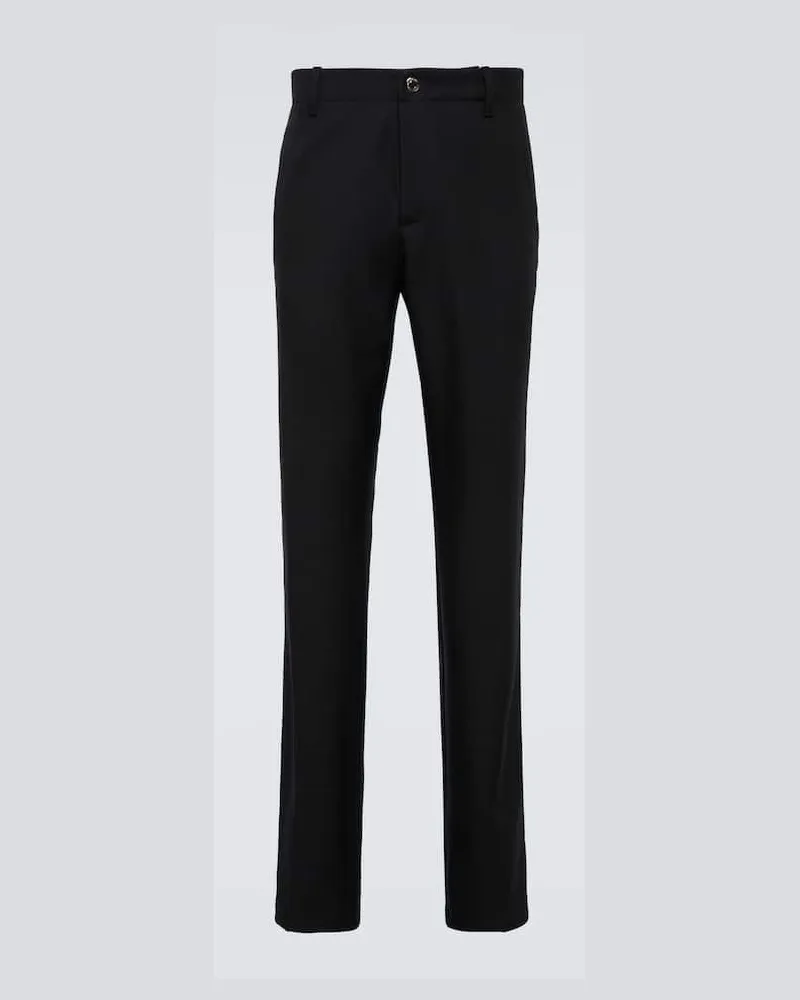 Versace Pantaloni regular in lana Nero