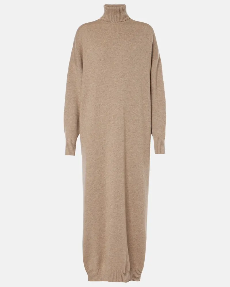 Brunello Cucinelli Abito midi in cashmere Marrone