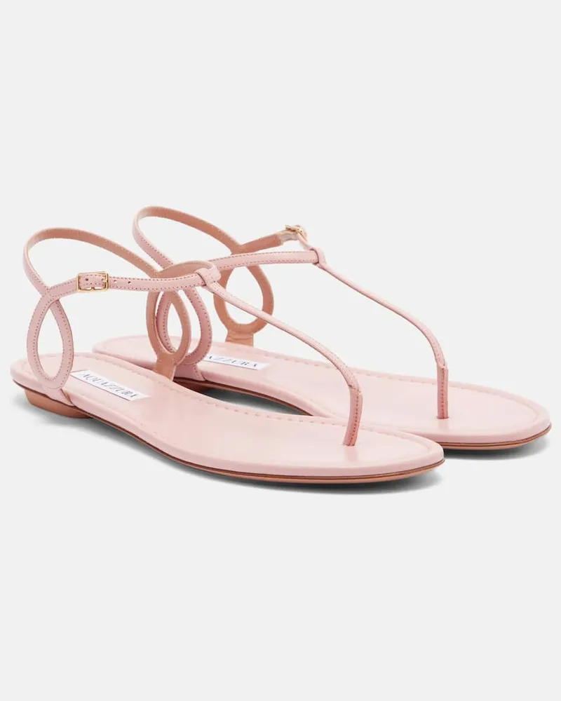 Aquazzura Sandali infradito Almost Bare in pelle Rosa