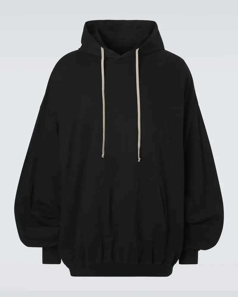 Rick Owens DRKSHDW - Felpa Hun con cappuccio in jersey di cotone Nero