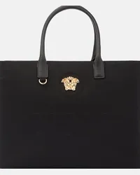 Versace Borsa La Medusa in canvas di cotone Nero