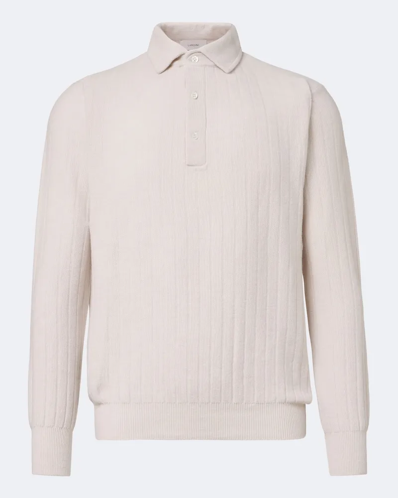 LARDINI Polo in cashmere Bianco