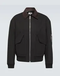 Loewe Giacca blouson in cotone Nero