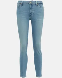 7 for all mankind Jeans skinny a vita media Blu