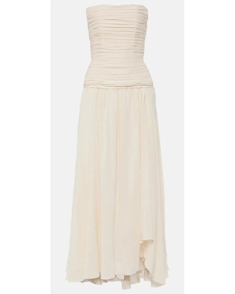 STAUD Abito lungo Hightide in misto cotone Bianco