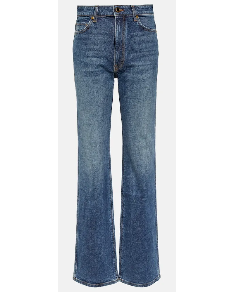 KHAITE Jeans regular Danielle a vita alta Blu
