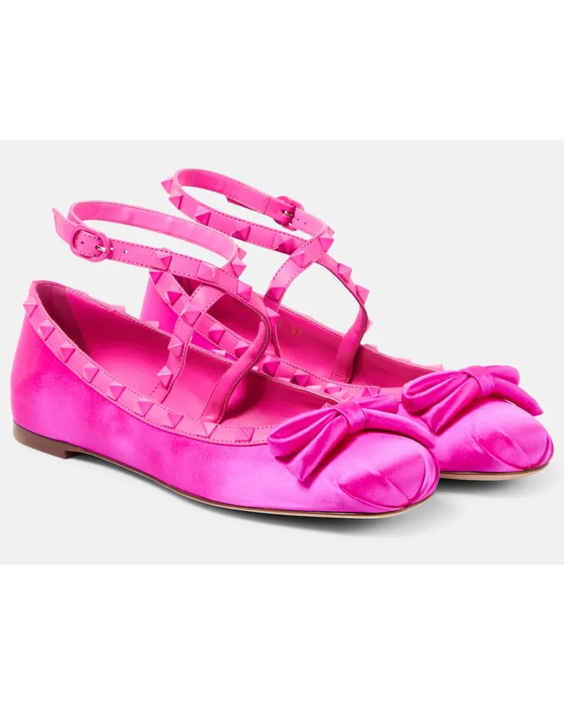 Valentino Garavani Ballerine Rockstud con borchie Rosa
