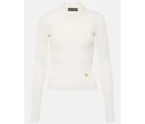 Dolce & Gabbana Polo in maglia a coste Bianco