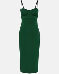 Dolce & Gabbana Abito midi in charmeuse di misto seta Verde