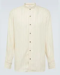 Loro Piana Camicia in lino Bianco