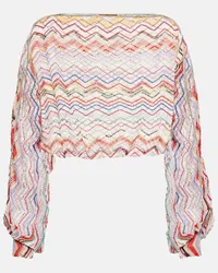 Missoni Top cropped con stampa a zig-zag Multicolore