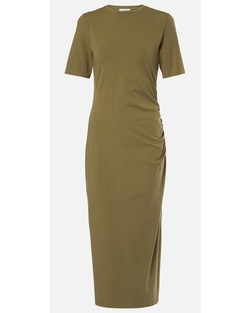 Vince Abito midi in jersey di misto cotone Verde