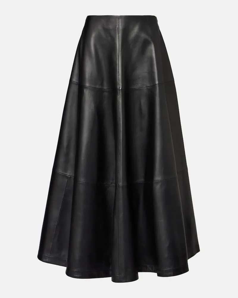 Altuzarra Gonna midi Varda in pelle Nero